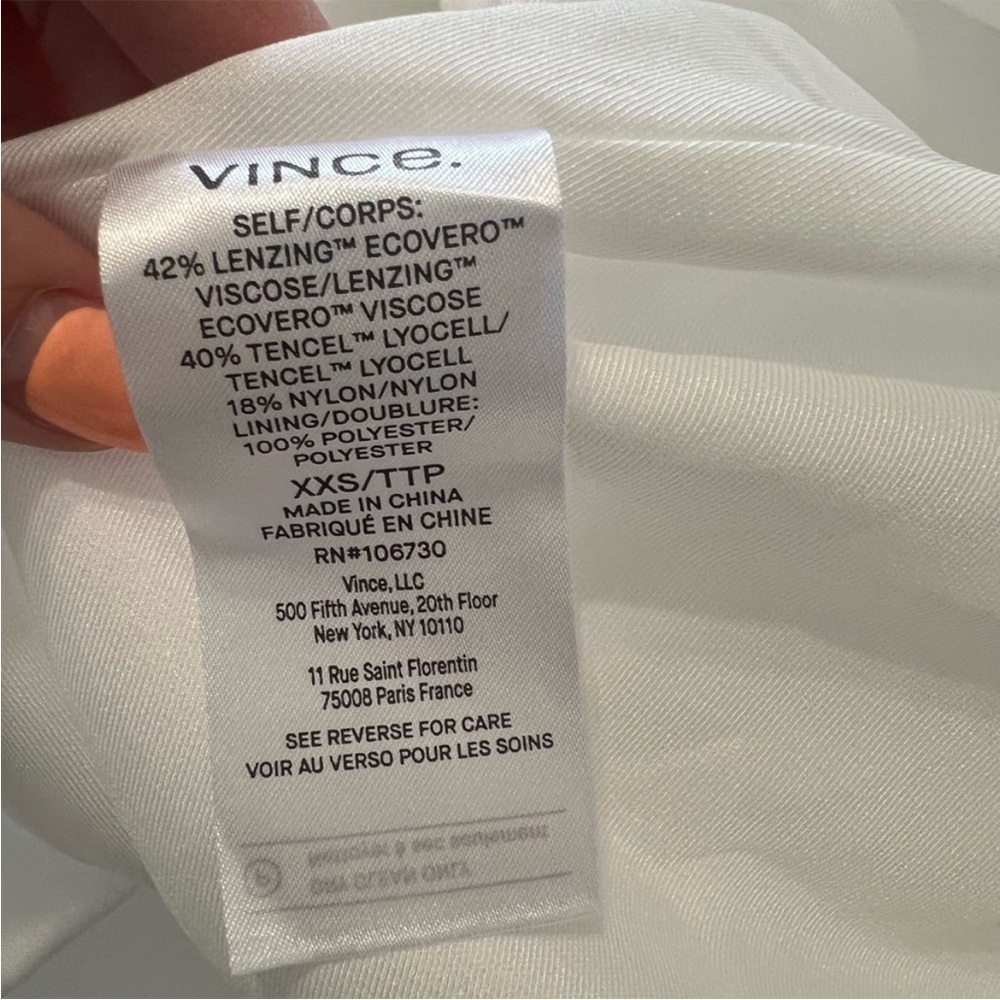 Vince Pleated Double V-Neck Dress - Picture 10 of 10